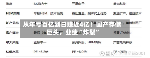 从年亏百亿到日赚近4亿！国产存储巨头	，业绩“炸裂”-第3张图片