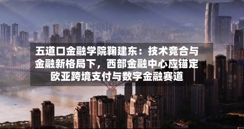 五道口金融学院鞠建东：技术竞合与金融新格局下，西部金融中心应锚定欧亚跨境支付与数字金融赛道-第2张图片