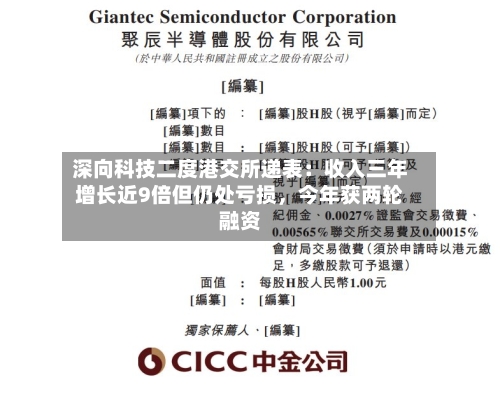 深向科技二度港交所递表：收入三年增长近9倍但仍处亏损	，今年获两轮融资-第3张图片
