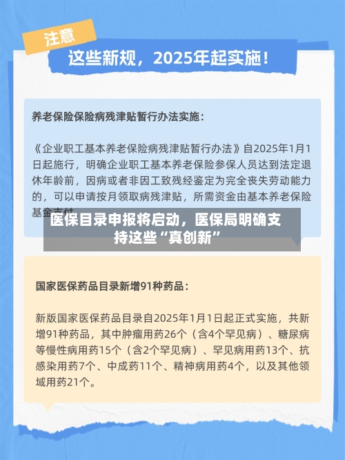 医保目录申报将启动，医保局明确支持这些“真创新”-第2张图片