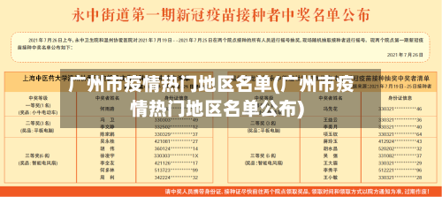广州市疫情热门地区名单(广州市疫情热门地区名单公布)-第2张图片