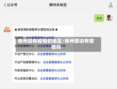 柳州现有疫情的地区/柳州那边有疫情吗-第3张图片