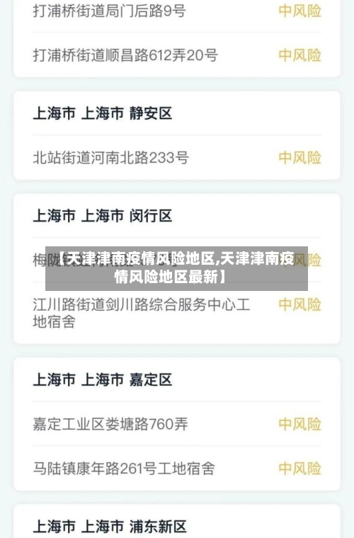【天津津南疫情风险地区,天津津南疫情风险地区最新】