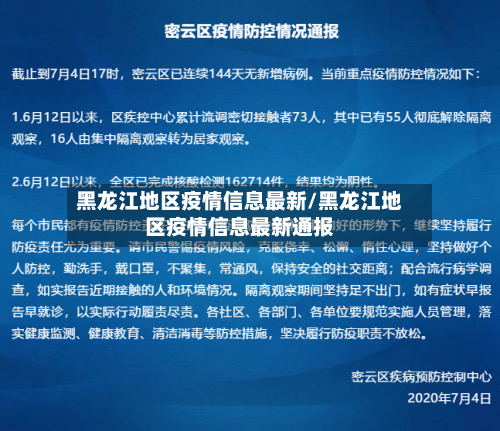 黑龙江地区疫情信息最新/黑龙江地区疫情信息最新通报-第3张图片
