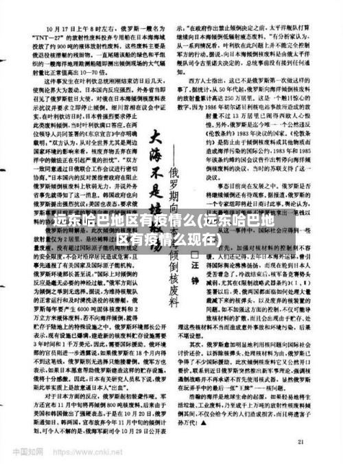 远东哈巴地区有疫情么(远东哈巴地区有疫情么现在)-第3张图片