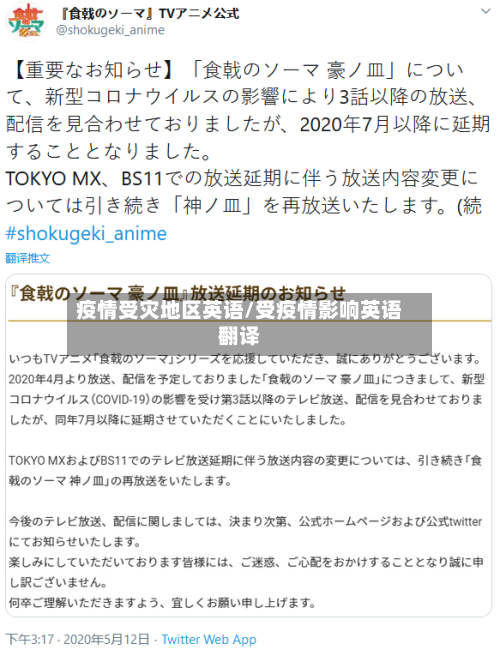 疫情受灾地区英语/受疫情影响英语翻译-第2张图片