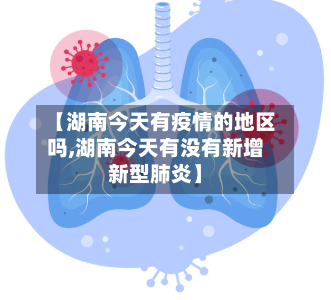 【湖南今天有疫情的地区吗,湖南今天有没有新增新型肺炎】-第2张图片