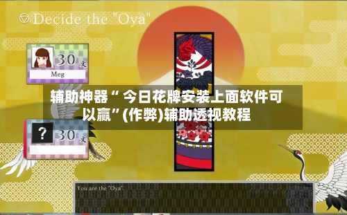 辅助神器“ 今日花牌安装上面软件可以赢”(作弊)辅助透视教程-第3张图片