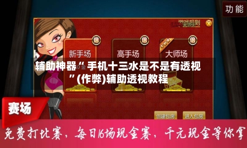 辅助神器“ 手机十三水是不是有透视”(作弊)辅助透视教程-第3张图片