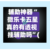 辅助神器“ 微乐卡五星真的有透视挂辅助吗”(作弊)辅助透视教程-第3张图片