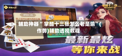 辅助神器“ 掌酷十三张怎么老是输”(作弊)辅助透视教程-第3张图片