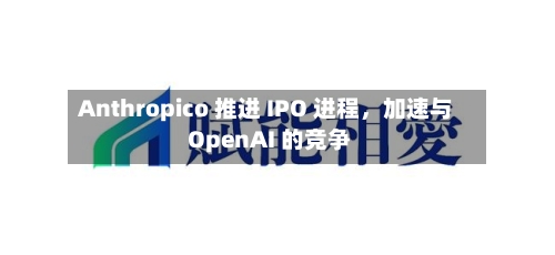Anthropico 推进 IPO 进程	，加速与 OpenAI 的竞争-第3张图片