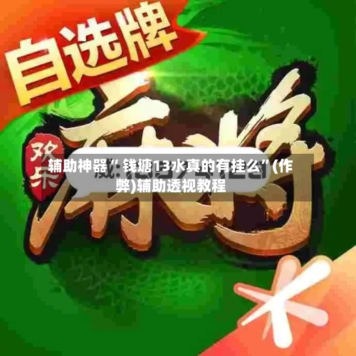 辅助神器“ 钱塘13水真的有挂么”(作弊)辅助透视教程-第2张图片