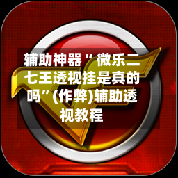 辅助神器“ 微乐二七王透视挂是真的吗”(作弊)辅助透视教程-第2张图片