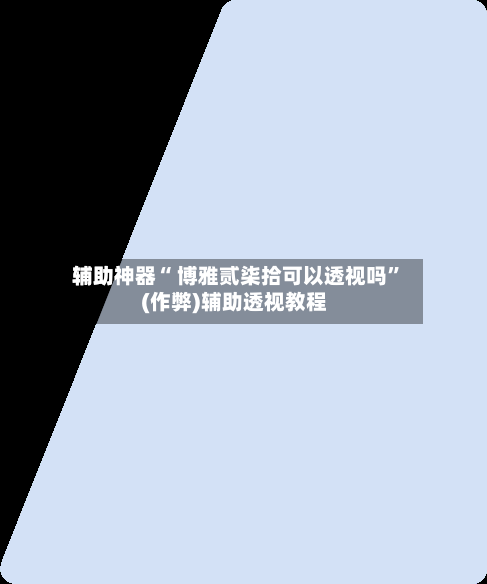 辅助神器“ 博雅贰柒拾可以透视吗	”(作弊)辅助透视教程-第2张图片