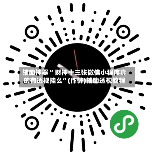 辅助神器“ 财神十三张微信小程序真的有透视挂么”(作弊)辅助透视教程-第2张图片