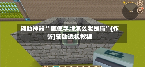 辅助神器“ 随便字牌怎么老是输”(作弊)辅助透视教程-第3张图片