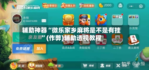 辅助神器“微乐家乡麻将是不是有挂”(作弊)辅助透视教程