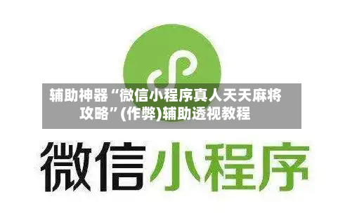 辅助神器“微信小程序真人天天麻将攻略”(作弊)辅助透视教程