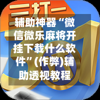 辅助神器“微信微乐麻将开挂下载什么软件”(作弊)辅助透视教程-第2张图片