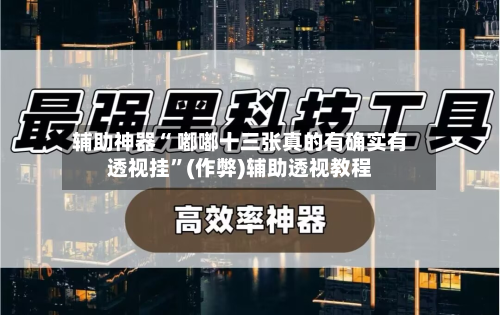 辅助神器“ 嘟嘟十三张真的有确实有透视挂”(作弊)辅助透视教程-第2张图片