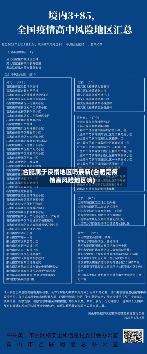 合肥属于疫情地区吗最新(合肥是疫情高风险地区嘛)
